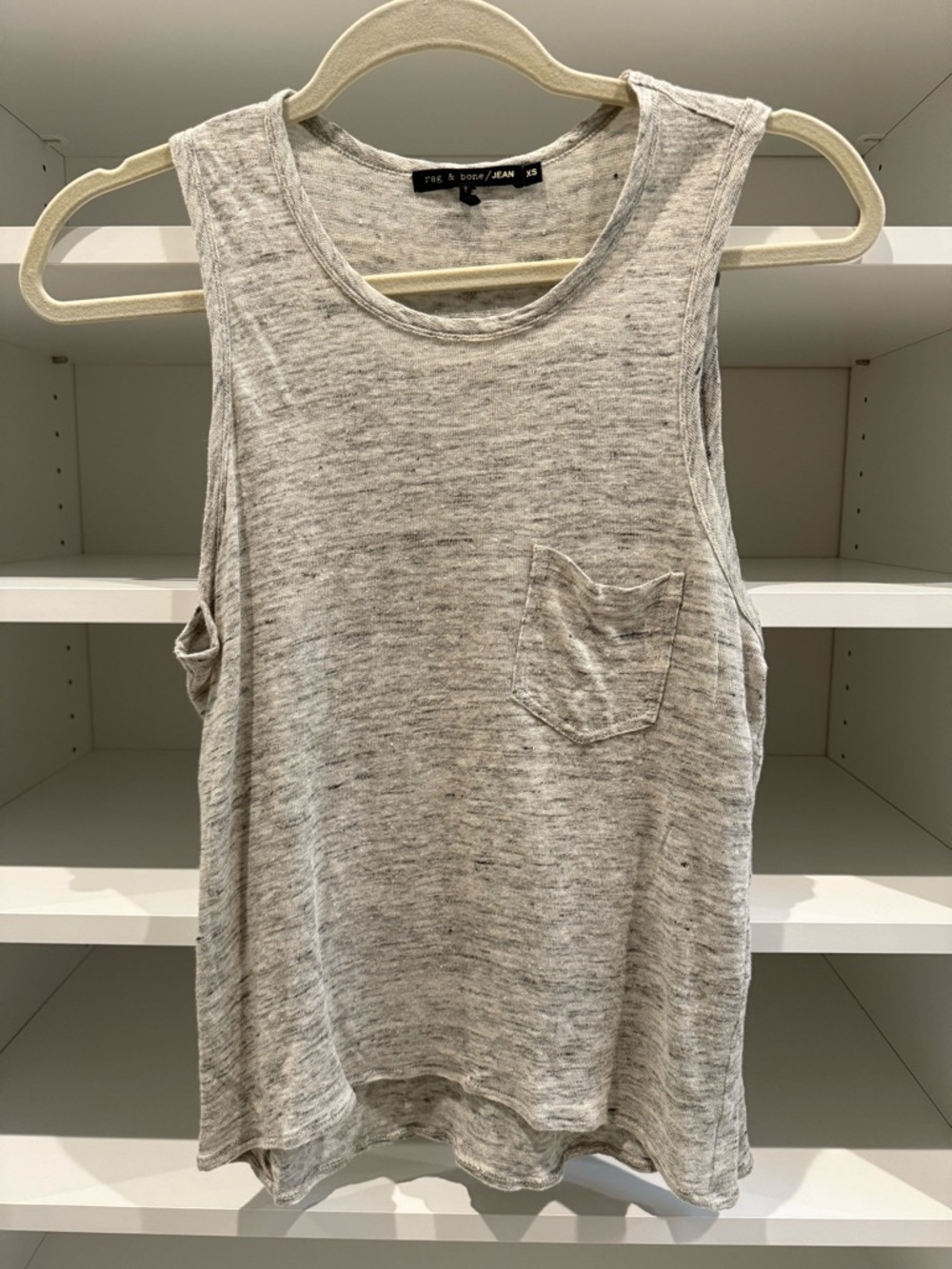 rag & bone Heathered Gray Pocket Tank